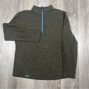 Lululemon Sweater Mens 2XL Green Performance Golf Active Quarter Zip Lightweight